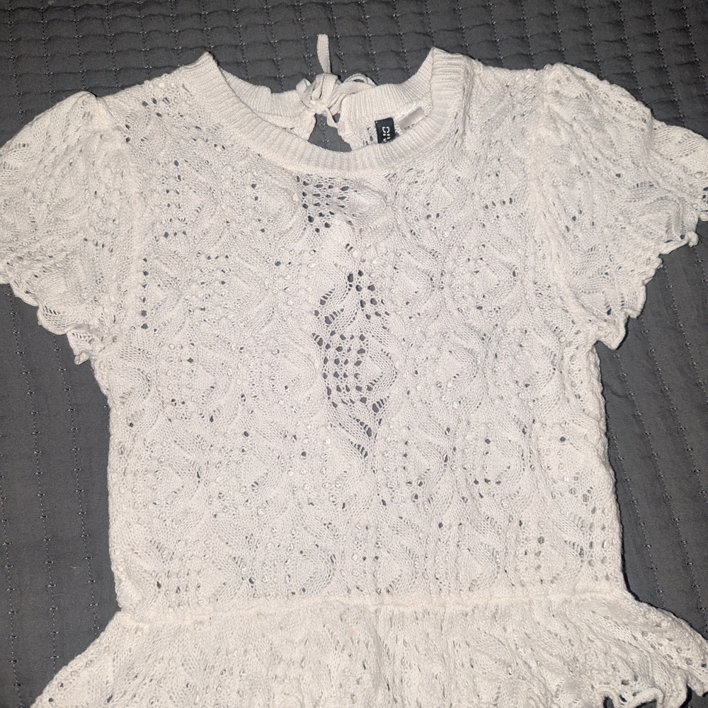 H&M White Lace Top